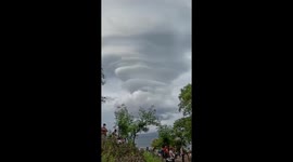 Unique tornado-looking clouds in skies above Indonesia leave onlookers puzzled