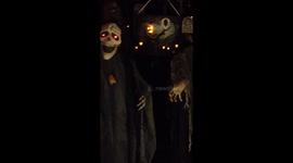 Scary mini Halloween haunted house