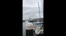 Amazing tricks on flying water jet packs!