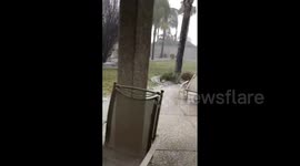 US: Hailstorm Moves Through South California
