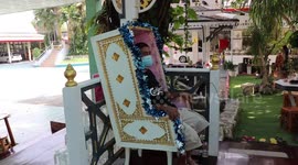 Cafe uses coffin as chair for customers to contemplate life and death