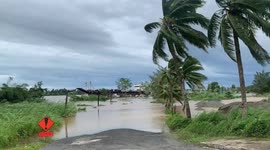 Roads are closed due to flood waters