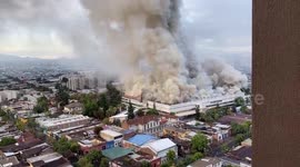 350 patient evacuated after massive fire breaks out at hospital in Chilean capital