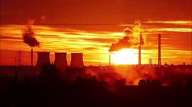 A beautiful misty morning over an industrial landscape in Yorkshire