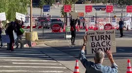 Anti-vaccine protesters temporarily shut down Los Angeles vaccine site