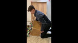 Ukrainian artist builds realistic Johnny Deep portrait using 400 Rubik's Cubes