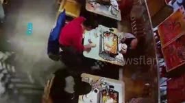Grilled fish explodes while diners eat in Chinese restaurant