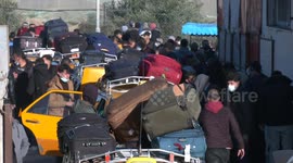 Palestinians seen waiting at Rafah crossing after Egypt opens border