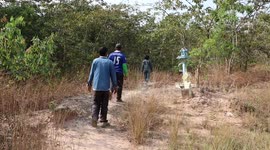 Thai villagers worship bizarre termite nest that looks like ghost of young boy