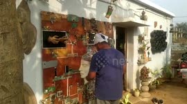 Innovative Indian man upcycles old computer parts into cool wall art