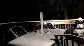 US: Time-Lapse Of Heavy Snow Accumulation In New Jersey