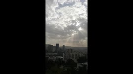 Sun light between the clouds