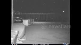 Three-day timelapse of NYC roof deck slowly piling up with snow from winter storm