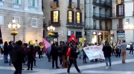 Teachers protest agains the closure of nurseries due to Covid-19 in Spain (Barcelona)