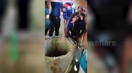 Ten-year-old boy rescued after falling into a 30ft deep well in the Philippines