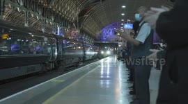 UK: Train Named After Captain Tom Moore Arrives At Paddington, London