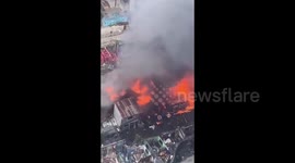 Philippines: Fire Erupts At Residential Area In Metropolitan Manila