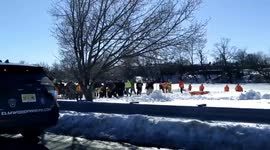 Mother and daughter rescued from frozen river in New Jersey
