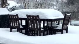 Cold front buries Wisconsin in snow
