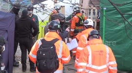 Bailiffs attempt to remove anti-HS2 protester