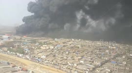 India: Plumes Of Thick, Black Smoke Billows From Scrapyard Fire In Mumbai