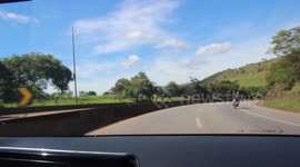A motorcycle ride on the roads of the interior of Brazil
