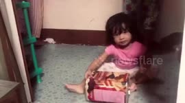 Myanmar toddler joins protests against military coup by banging pots and pans