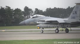 48th Fighter Wing Operations at RAF Lakenheath, featuring F-15E and F-15C aircraft from the USAF