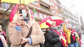 La Plaza de Colón, epicentro de una manifestación contra el Gobierno el 6 de febrero