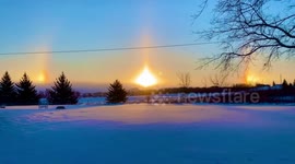 Early morning Sundog in Minnesota