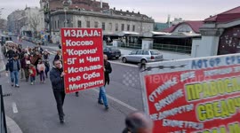 Protesters march through Belgrade over coronavirus and 5G 'government lies'
