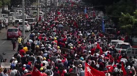 Myanmar protesters call for military to release Aung San Suu Kyi