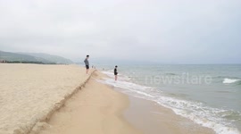 Looking at the East Sea of Korea in summer