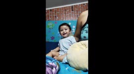 Baby extreme reactions while watching nursery rhymes