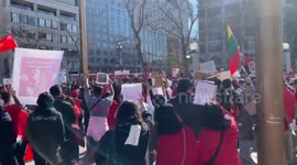 US: Protest In San Francisco Against Myanmar Military Coup
