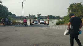 A local ferry boat service on the Chao Phraya river in Thailand