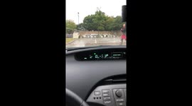Lady Chasing Invisible Man in Wheelchair