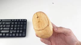 YouTuber creates fully-functioning computer mouse from wood
