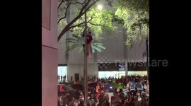 Bucs fans take to Tampa streets in jubilation following Super Bowl victory