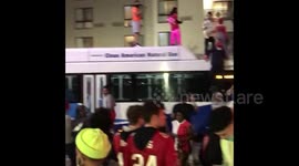 US: Thousands Of Buccaneers Fans Flood Tampa Streets To Celebrate Super Bowl Win 4