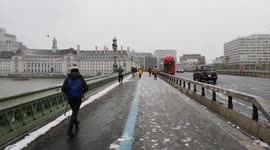 Snow Falls On Westminster Bridge