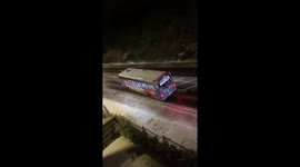 Bus skids down icy hill in Essex as Storm Darcy grips UK