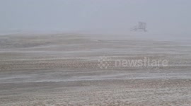 Beast from the East: Norfolk man captures blizzard on the beach