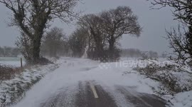 Blizzards in Norfolk SHUT ROAD
