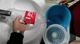 Vlogger's life hack shows you how to create makeshift tap from plastic bottle