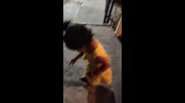 Kid is telling the story