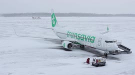 Storm Darcy snowstorm halts flights at Eindhoven Airport in Netherlands