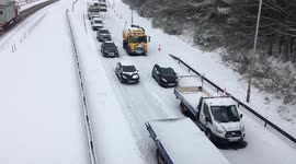 Snow chaos A92 Stonehaven