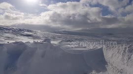 Out hiking on the snow covered moors above our village of Nenthead in Cumbria