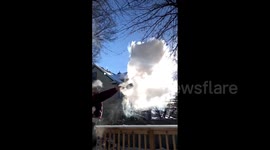 Mesmerizing 'Mpemba Effect' experiment as boiling water turns into ice in freezing temperatures of Minnesota